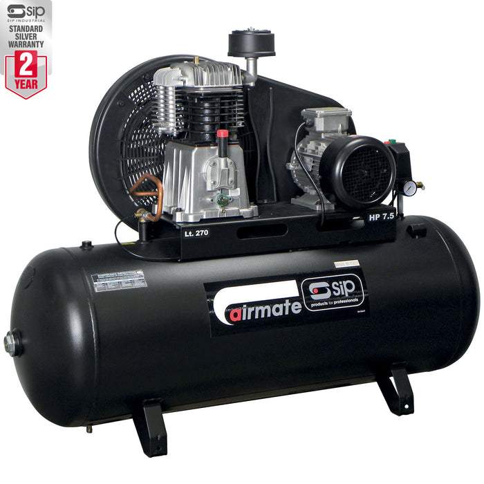 SIP 270 Litre TN7.5/270 3 Phase 7.5HP Air Compressor (34CFM)
