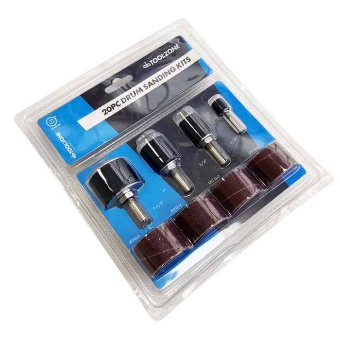 Toolzone 20pc Drum Sanding Kit (80 & 120 Grit)