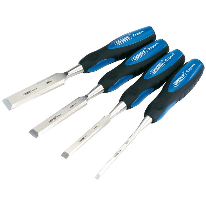 Draper 4pc 150mm Soft Grip Bevel Edge Wood Chisel Set