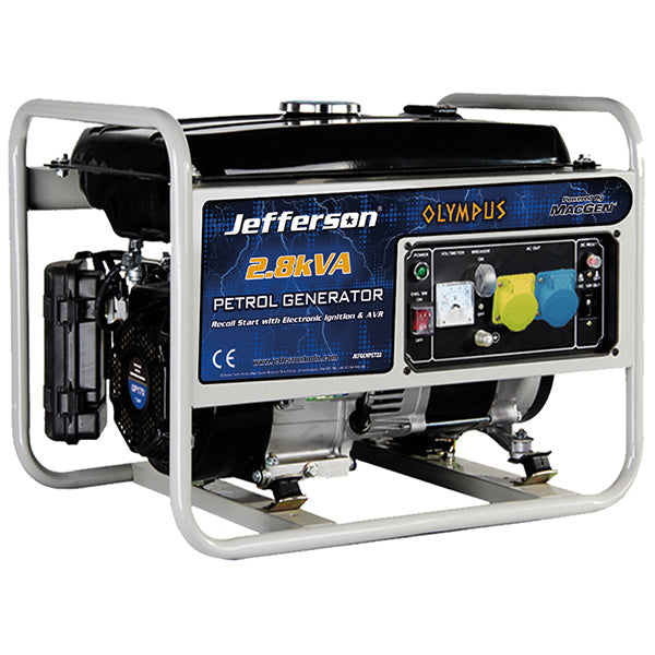 Jefferson 2.8kVA Petrol Generator with AVR (Recoil Start)