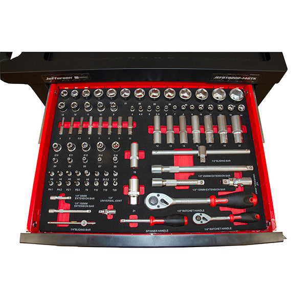 Jefferson 7 Drawer Professional Tool Chest with 146 Tools