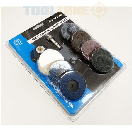 Toolzone 9Pc 2" Sanding & Prepping Set