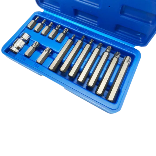 Toolzone 15pc Star Bit Set with 1/2'' Adaptor (T20 - T55)