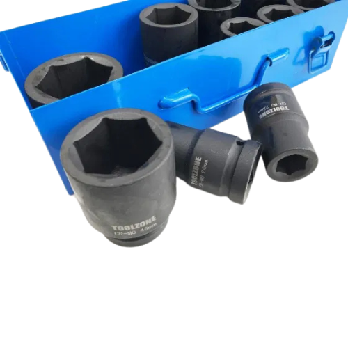 Toolzone 10pc 1'' Deep Impact Sockets (22 - 50mm)