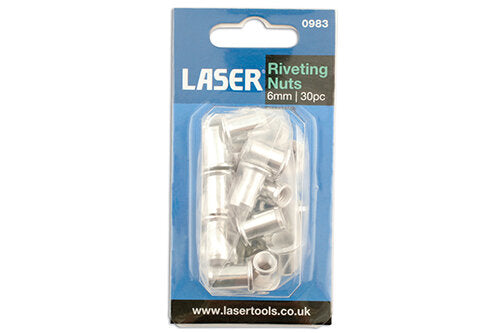 Laser 6mm Nut Rivets (30pk)