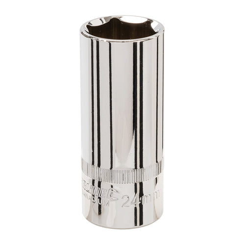 Silverline 24mm 1/2" Drive Deep Socket (6pt)
