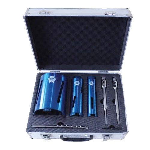 Faithfull 7pc Diamond Core Drill Kit & Case (38, 52 & 117mm)