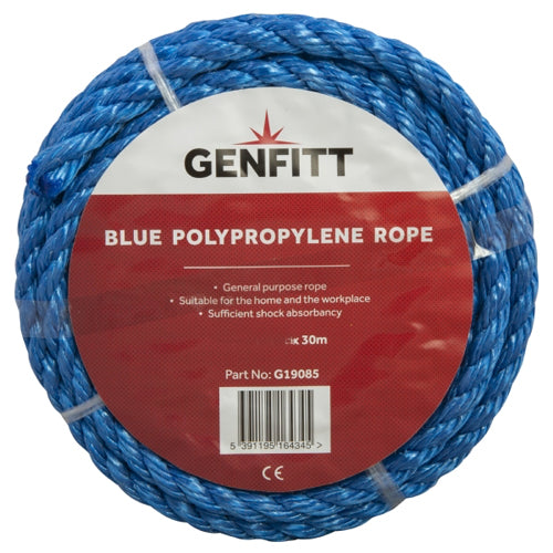 General Purpose 6mm x 30M Blue Polypropylene Rope