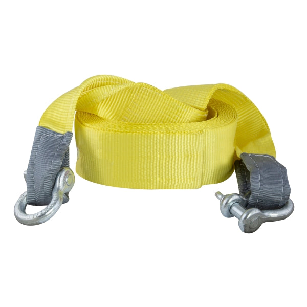 Towing Strap 100mm x 9M c/w Bow Shackle (Certified 9 Ton)