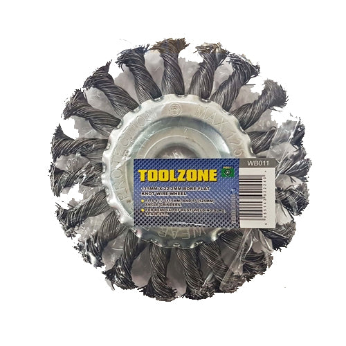 Toolzone 115mm Twist Knot Wire Wheel (M14 Thread)