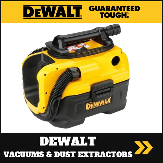 dewalt vacuums and dust extractors