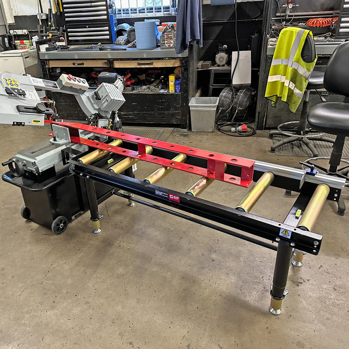 SIP Adjustable Roller Stand Table 1500 x 400mm 400kg