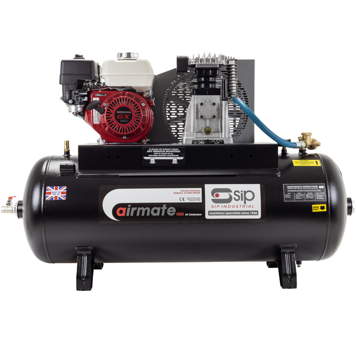 SIP 150Ltr Honda GX160 5.5HP Petrol Air Compressor (15CFM)