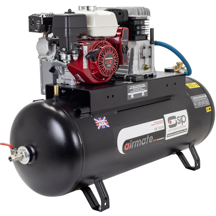 SIP 150Ltr Honda GX160 5.5HP Petrol Air Compressor (15CFM) Electric Start