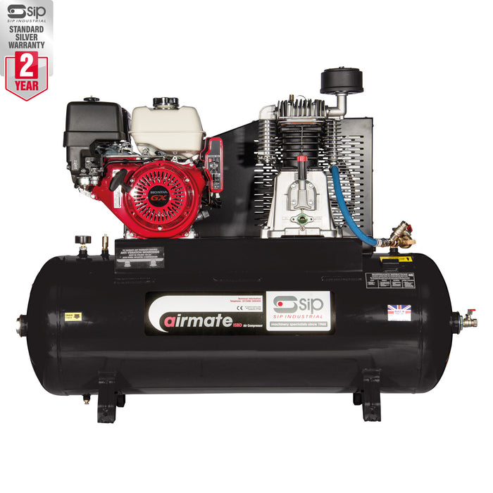 SIP 150Ltr Honda GX160 5.5HP Petrol Air Compressor (15CFM) Electric Start