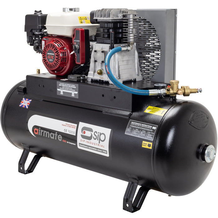 SIP 150Ltr Honda GX160 5.5HP Petrol Air Compressor (15CFM) Electric Start