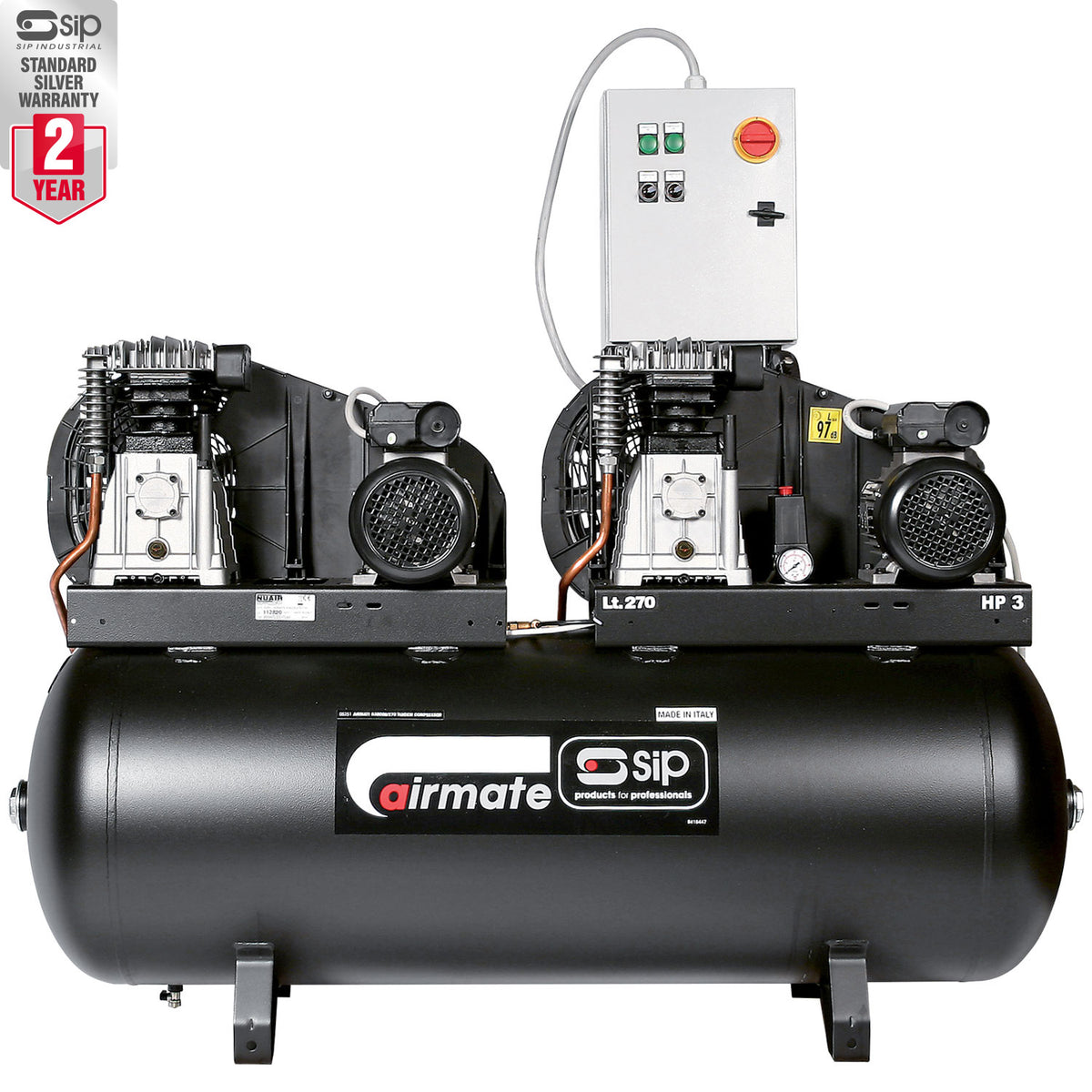 270 Litre Tandem Air Compressor | Mallow Tools