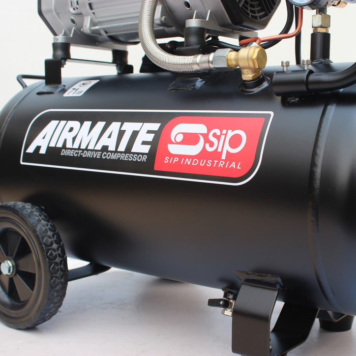 SIP 05480 DD 3HP 50ltr Low Noise Oil Free Direct Drive Air Compressor (13.6CFM)