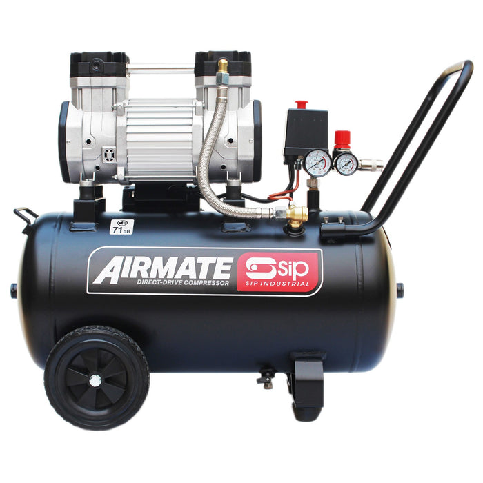 SIP 05480 DD 3HP 50ltr Low Noise Oil Free Direct Drive Air Compressor (13.6CFM)