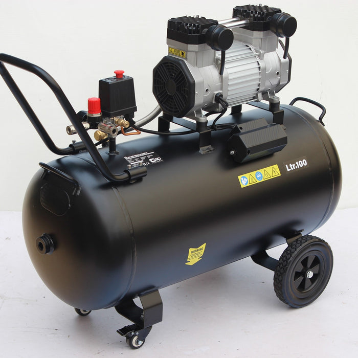 SIP 05481 DD 3HP 100ltr Low Noise Oil Free Direct Drive Air Compressor (13.6CFM)