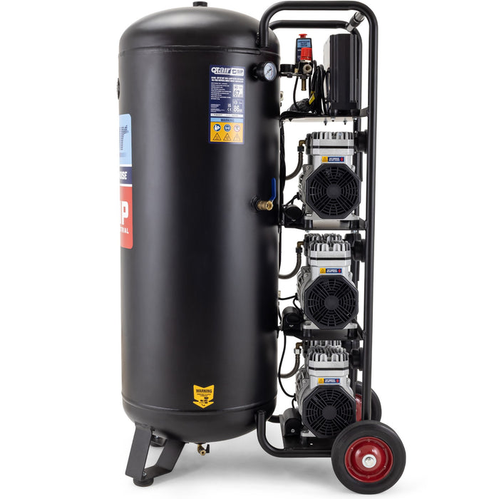 SIP 05495 QT Air 200L 4.5hp Ultra Low Noise Oil-Free Vertical Compressor (22.8CFM)