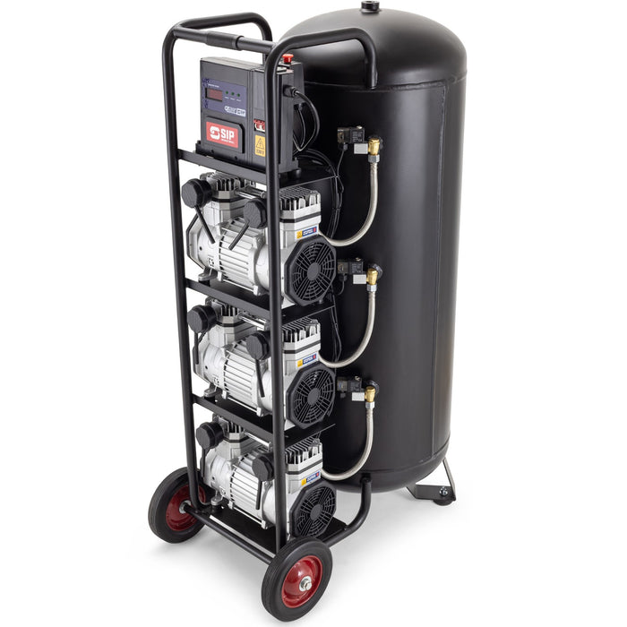 SIP 05496 QT Air 200L 6hp Ultra Low Noise Oil-Free Vertical Compressor (27CFM)