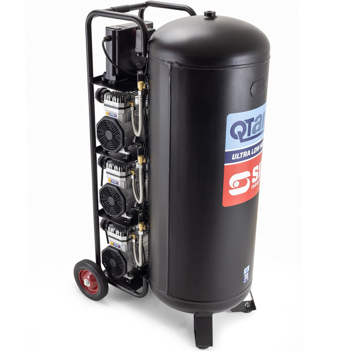 SIP 05496 QT Air 200L 6hp Ultra Low Noise Oil-Free Vertical Compressor (27CFM)