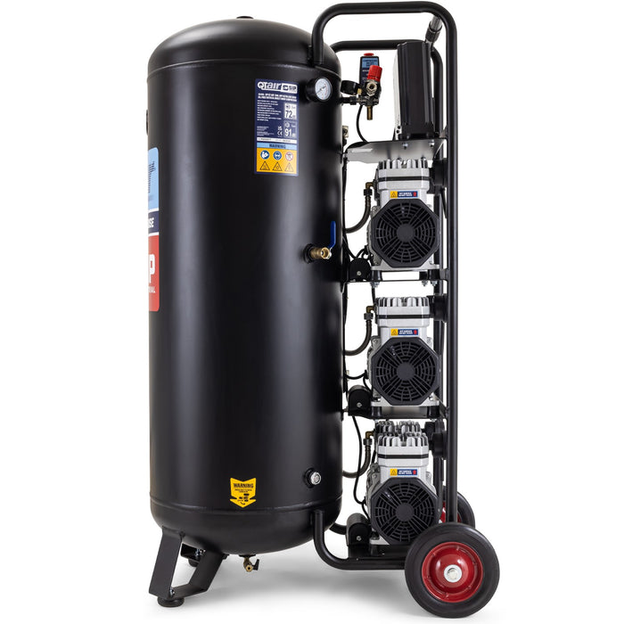 SIP 05496 QT Air 200L 6hp Ultra Low Noise Oil-Free Vertical Compressor (27CFM)
