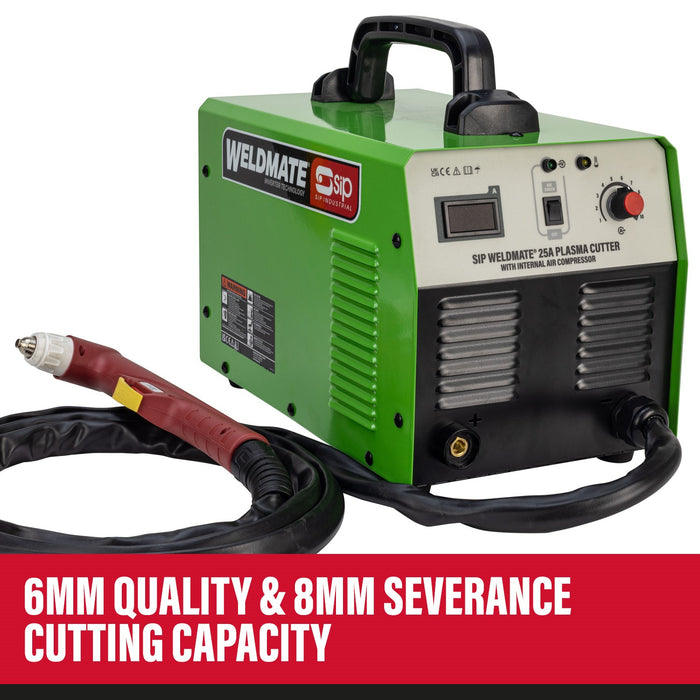 SIP 05683 Weldmate 25A Plasma Cutter with Internal Compressor (Cuts 8mm)