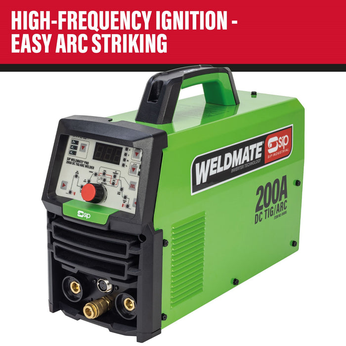 SIP 05695 Weldmate Pro 200amp DC Tig/ Arc Inverter Welder (HF)
