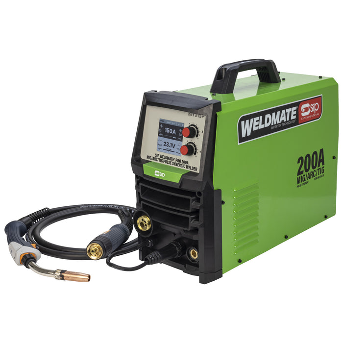 SIP 05735 Weldmate Pro 200A Mig/ Arc/ Tig PULSE Synergic Welder