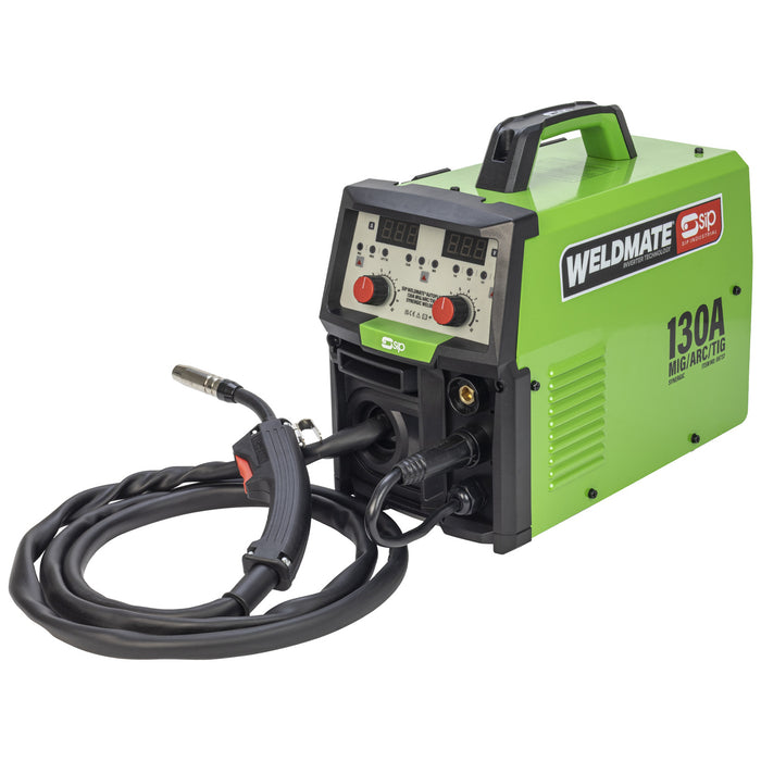 SIP 05737 Weldmate Autoplus 130A Mig/ Arc/ Tig Synergic Welder