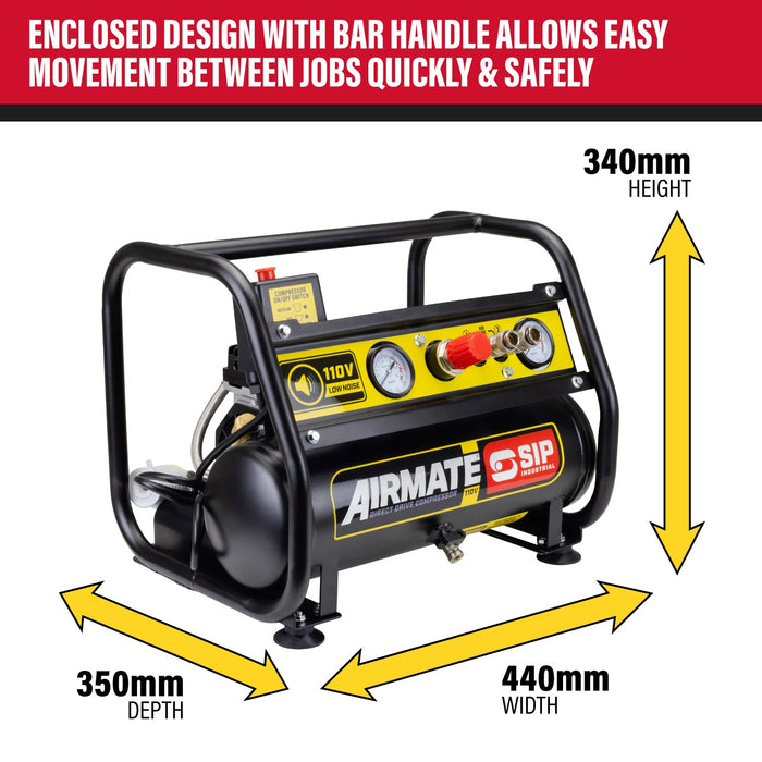 SIP 05870 110V 6L Low Noise Direct Drive Air Compressor