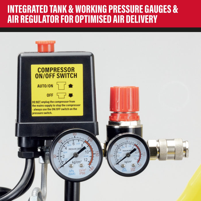 SIP 05871 110V 24L Low Noise Direct Drive Air Compressor