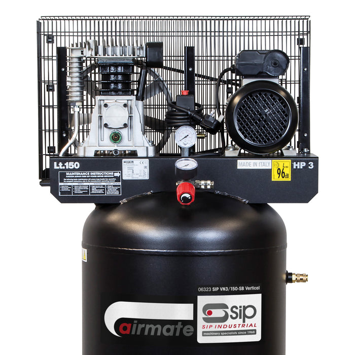 SIP 06323 VN3/150-SB Vertical Belt Drive Compressor