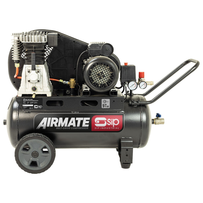Airmate SIP industrial air compressor on a white background