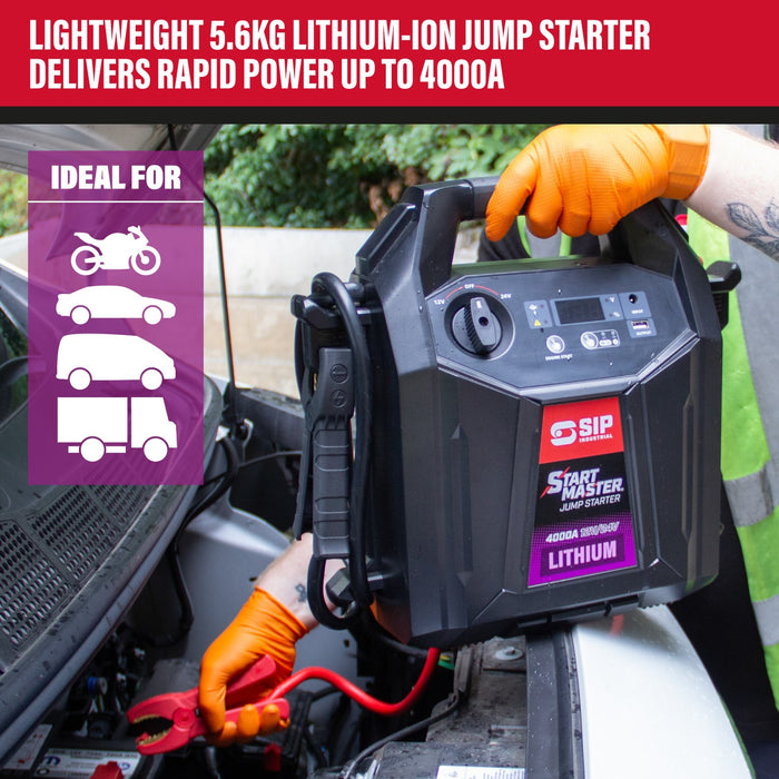 SIP STARTMASTER 4000A 12/24V Lithium Jump Starter