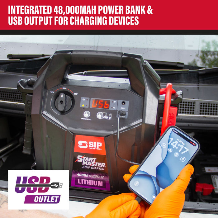 SIP STARTMASTER 4000A 12/24V Lithium Jump Starter