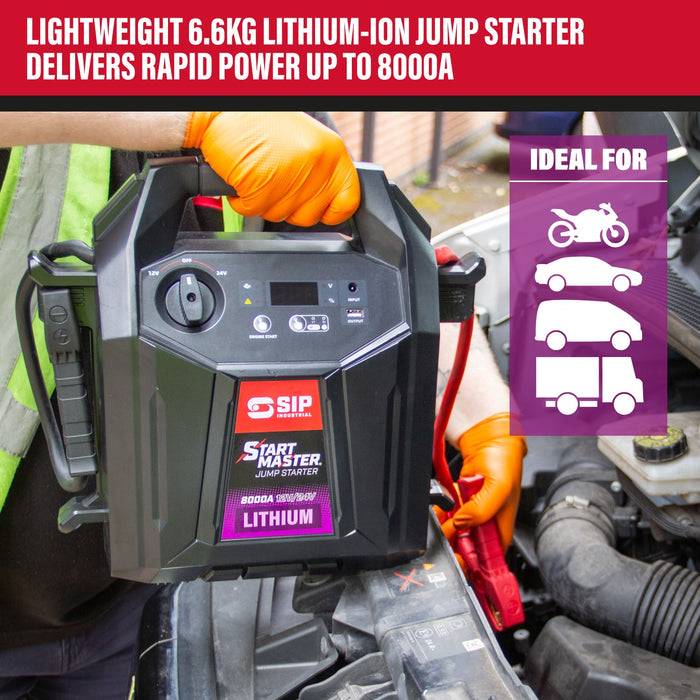 SIP STARTMASTER 8000A 12/24V Lithium Jump Starter