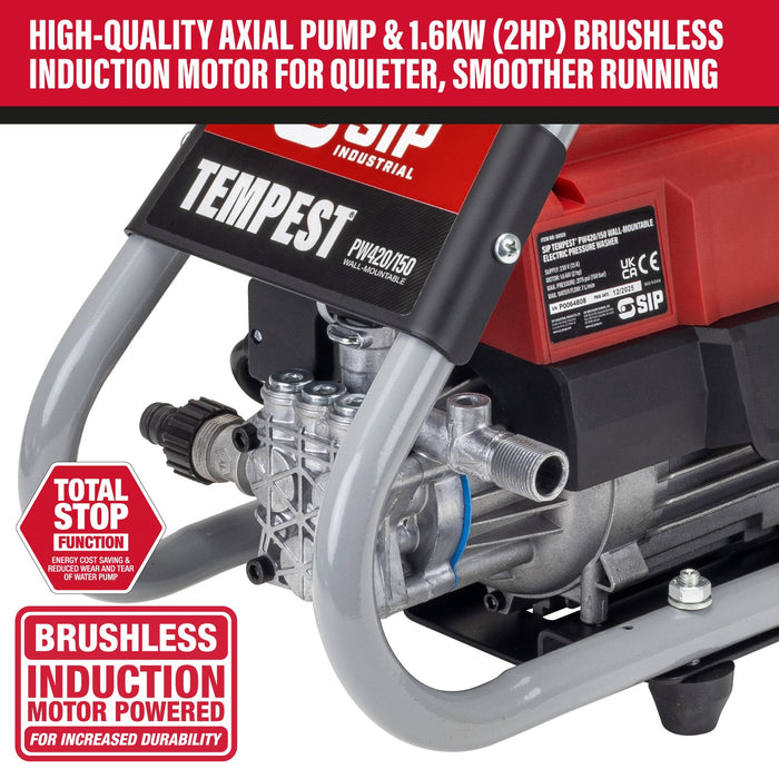 SIP 08920 Tempest PW420/150 Wall Mounted Electric Pressure Washer (2175psi)
