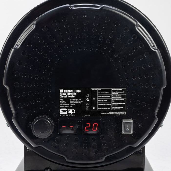 SIP 09307 FIREBALL ID78 23kW Infrared Diesel Heater