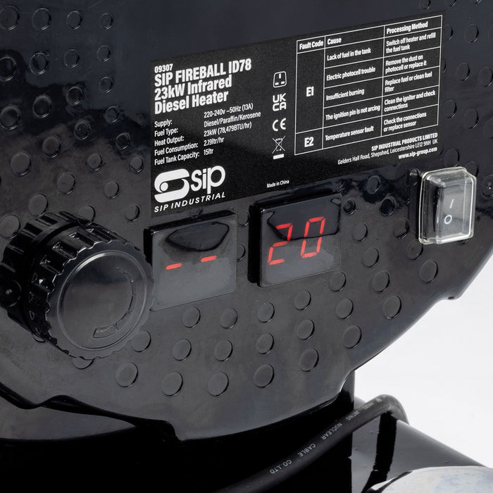 SIP 09307 FIREBALL ID78 23kW Infrared Diesel Heater