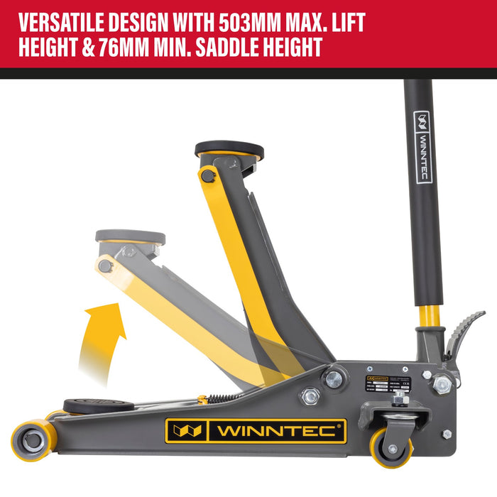 Winntec® 09713 +SERIES 3 Ton Trolley Jack (450mm)