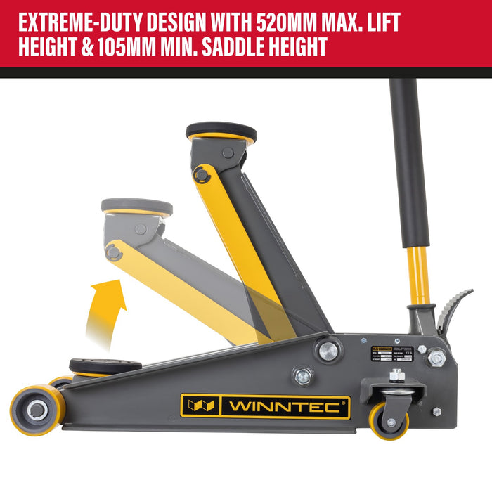 Winntec® 09715 +SERIES 3.7 Ton Extreme Trolley Jack (520mm)