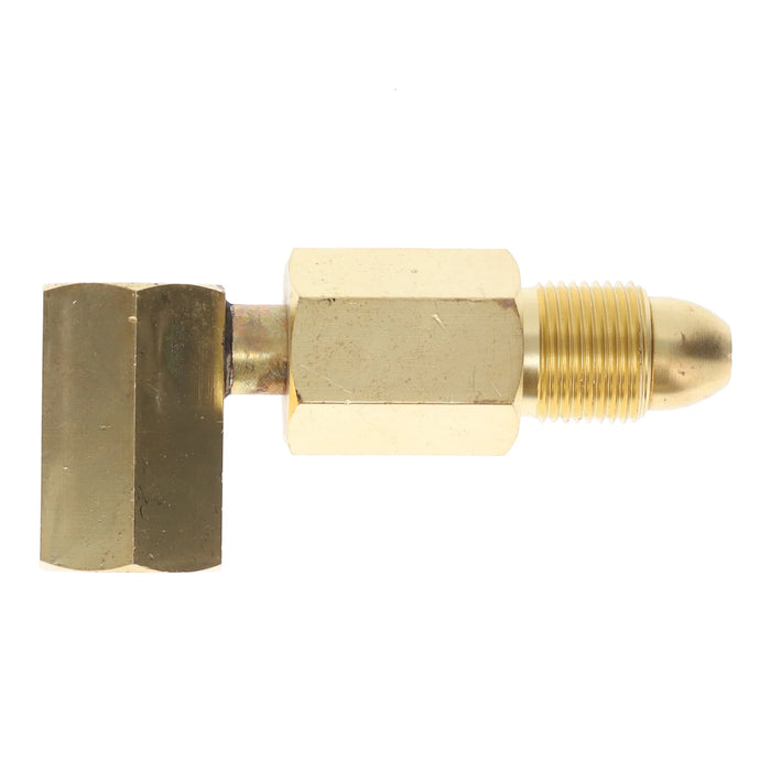 Brass fitting on a white background