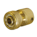 brass hose connector on white background