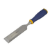 chisel with blue and yellow handle