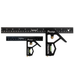 faithfull black combination square twin pack
