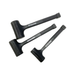Three black Toolzone mallet hammers arranged diagonally on a plain white background.