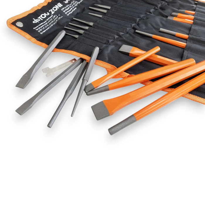 Toolzone 28pc Jumbo Punch & Chisel Set CRV
